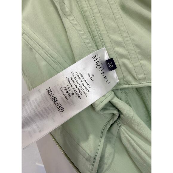 Alexander McQueen Maxi Dress Mermaid Style Sage Color Size 38 NWT Retail $4175 - Picture 9 of 11